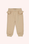 Beige Baby Girl Sweatpants