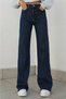 Nicy Power Lycra Dark Blue Super High Waist Wide Leg Denim Jeans