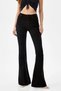 By-8500 Jeans Black High Waist Flared Denim Trousers - 2