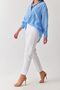 By-9186 White High Waist Lycra Denim Fabric Mom Fit Jean Jeans Narrow Leg Denim Pants - 3