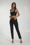 By-4578 Black Washed High Waist Mom Jeans Skinny Leg Jeans - 4