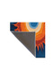 Paris Collection Orange and Blue Themed Abstract Abstract Figure Patterned Modern Decorative Carpet 139 - 4
