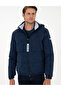 Navy Blue Hooded Sports Coat 50291793-Vr033