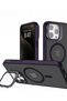 iPhone 14 Plus Compatible Magsafe Case with Stand with Tempered Glass