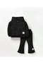 Girl's Hooded Long Sleeve Sweatshirt and Spanish Pants Top and Bottom Set