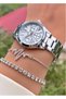 Mrd12294 Silver Color Steel Cord Women's Wristwatch Bracelet