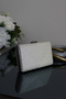 Women's Mother-Of-Pearl Ecru Pearled Jewelled Evening Dress Cluch/Shoulder Night/Wedding/Engagement Bag - 7