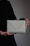 Women's Mother-Of-Pearl Ecru Pearled Jewelled Evening Dress Cluch/Shoulder Night/Wedding/Engagement Bag