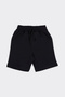 Unisex Children's Elastic Waist Black Knitted Shorts