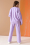 Lilac Forever Text Printed Girl's Tracksuit Set 19571 - 5