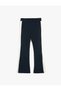 Girl's Navy Flare Trousers - 2
