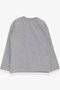 Baby Boy Long Sleeve T-Shirt with Pocket, 9 Months-3 Years, Gray Melange - 3