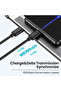 كابل USB نوع C إلى مايكرو USB بطول 0.5 متر بلون بيج، كابل شحن ونقل بيانات سريع OTG من USB-C إلى مايكرو USB - 4