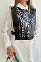 Laser Cut Leather Vest Special Design - 4