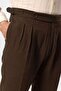 High Waist Linen Blend Double-Legged Men's Trousers - 4