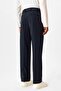 Navy Blue High Waist Pleated Relaxed Fit Baggy Men's Pants - 4