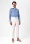 High waist buckle belt pleated fabric trousers - 3