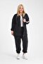 Women's Tomy Zippered Hooded Large Size Tracksuit Set - 2