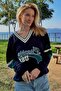 Mad Girls Navy Blue Women's Sweater Mg1279 - 5