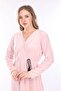 Women's Long Sleeve Velvet Dress - 4