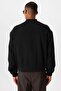 Textured Oversize Bomber Men's Coat - 5