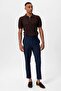 Polo Collar Zippered Knitted Men's T-Shirt - 3
