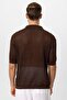 Polo collar Lace-Like Knit men's t-shirt - 6