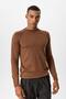 Brown Crew Neck Slim Fit Knitwear Sweater - 2