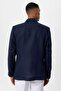 Men's Blazer Jacket - 100% Linen, Navy Blue, Double Breasted Closure - 5