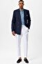 Men's Blazer Jacket - 100% Linen, Navy Blue, Double Breasted Closure - 3