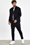 New Season Men's Trousers and Shirts 2-Piece Black Suede Set Mz0802 - 5