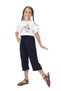 My Little One's Cicileri Capri Floral Gabardine Pants Girls' Set - Black - 2