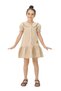 My Little One's Cicileri Collar Ruffle Muslin Girls' Dress - Brown - 2