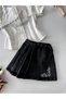My Little Girl's Wide-Collar Skirt with Embroidery Detail, Girl's 2-Piece Set - Black - 3