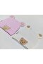 Cotton striped knitted baby beanie with bear sticker - 2