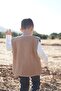 Pear Embroidered Brown Teddy Baby Kids Vest - 3