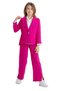 My Little One's 3-Piece Pleated Girls' Set with Stylish Jacket - Fuchsia - 2