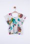 Brushed Linen Girl's Buluz - Multi-Colored