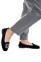 Women's Stoned Buckle Suede Ballerinas BLACK - SMOKE - 4