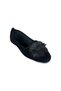 Women's Jewelled Buckle Suede Ballerinas BLACK - 4