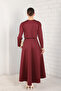 Claret Red Pearl Scuba Dress 6-5701 - 3