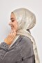 Gi Shine Jacquard Shawl - Gold-Grey -