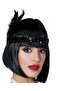 Black Color Feathered Charleston Hair Band Headband (4887) Mchd-Rsgo34