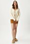 Women's Tena Laced Cream Knitwear Cardigan - 8