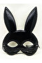 Eva Rabbit Mask Made of Black Color Fabric Material 19X15 cm (4940)