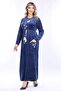 Women's Long Sleeve Velvet Dress - 7