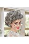 Gray Color Curly Old Lady Wig Granny Wig Lined Bonus (4940) - 3