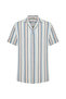 Men's Ecru Striped Regular Fit Shirt