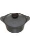 ,Aeni,Cooking Pot,24cm,Diecast Aluminum,integrated handle,with lid,Gray Marble