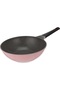 ,Tily,Wok Pan, 30cm,diecast aluminum with non stick marble coating,Pink Marble,